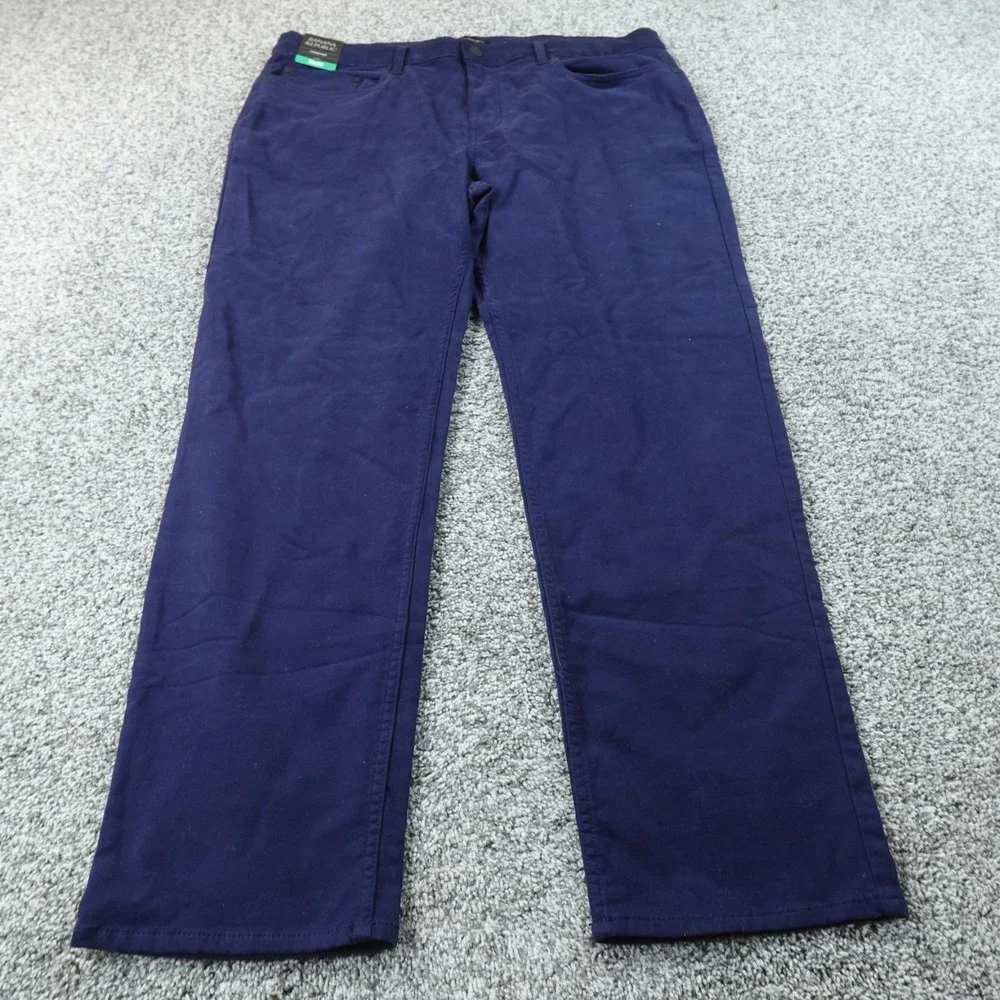 NEW Banana Republic Jeans Mens 38X30 Blue Five Pocket Pants Straight Stretch